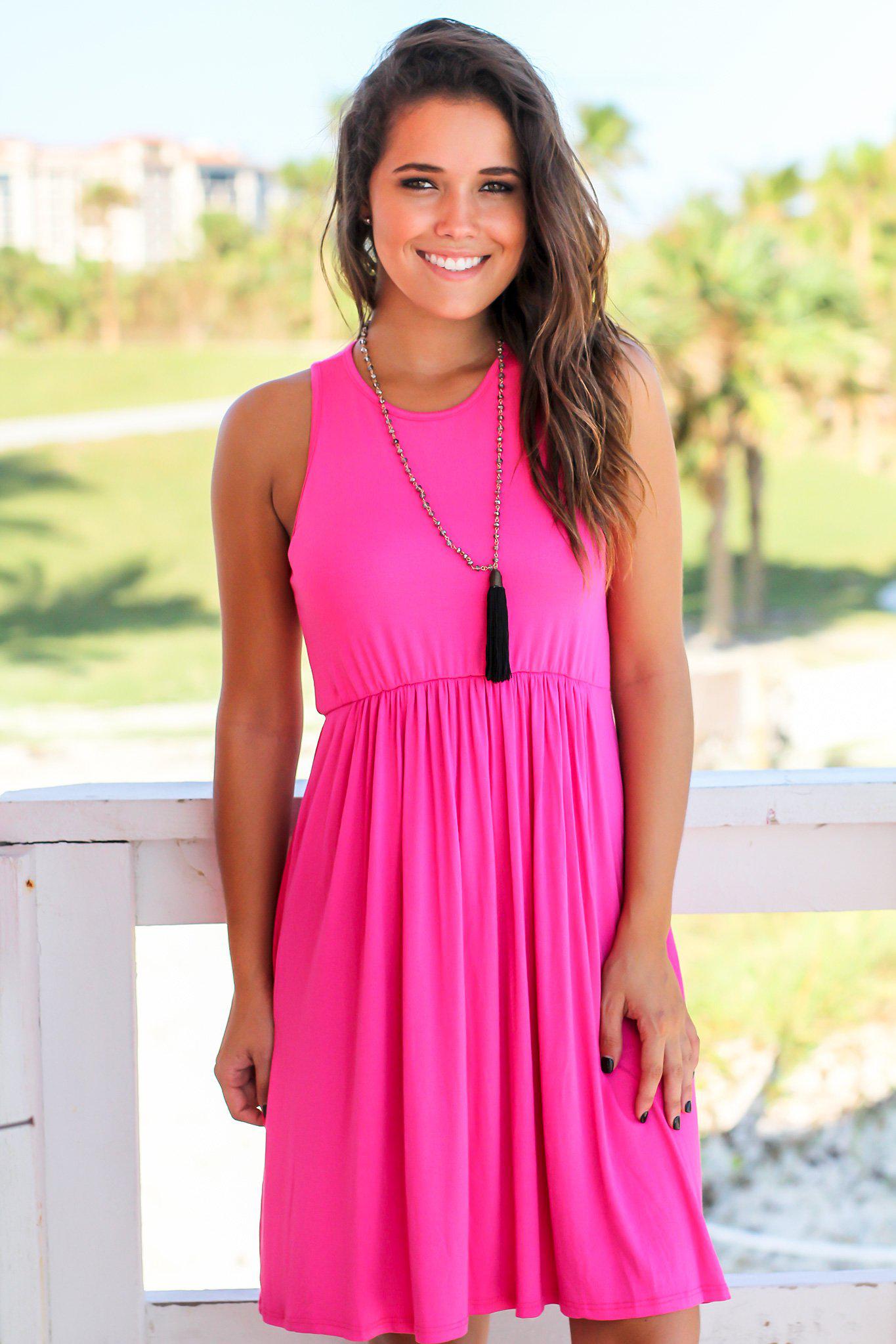 hot pink summer dresses